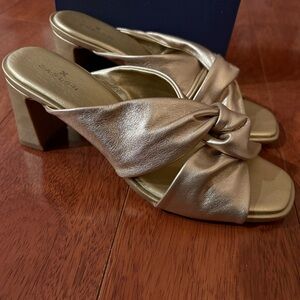 Caslon Gold Sandals with Twisted Detail